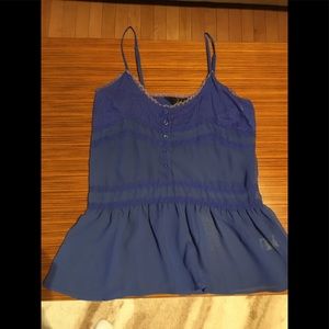 BB Dakota Blue peplum hem cami S